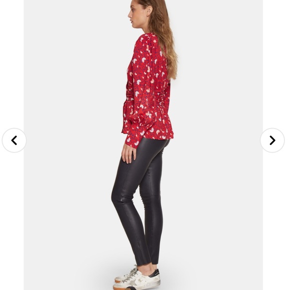 WALTER BAKER Clara Printed Peplum Blouse-NWT-XS - Picture 10 of 10